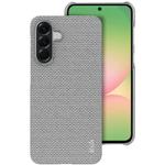 For Samsung Galaxy A56 5G imak Ruiyi Series Cloth Texture PU + PC Phone Case(Light Grey)
