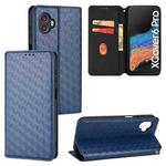 For Samsung Galaxy XCover6 Pro Cubic Grid Texture Flip Leather Phone Case(Blue)