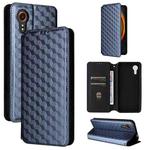 For Samsung Galaxy XCover7 Cubic Grid Texture Flip Leather Phone Case(Blue)