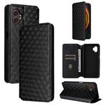 For Samsung Galaxy XCover 7 Pro Cubic Grid Texture Flip Leather Phone Case(Black)