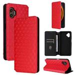 For Samsung Galaxy XCover 7 Pro Cubic Grid Texture Flip Leather Phone Case(Red)