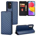 For Samsung Galaxy M13 4G Cubic Grid Texture Flip Leather Phone Case(Blue)