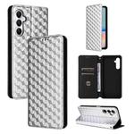 For Samsung Galaxy M14 4G / A05s Cubic Grid Texture Flip Leather Phone Case(Silver)