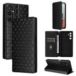 For Samsung Galaxy M16 5G / F16 5G Cubic Grid Texture Flip Leather Phone Case(Black)