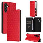 For Samsung Galaxy M16 5G / F16 5G Cubic Grid Texture Flip Leather Phone Case(Red)