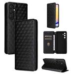 For Samsung Galaxy M55 / C55 Cubic Grid Texture Flip Leather Phone Case(Black)