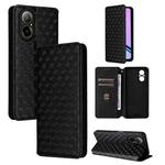 For Realme 12 Lite 4G / C67 4G Cubic Grid Texture Flip Leather Phone Case(Black)