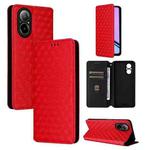 For Realme 12 Lite 4G / C67 4G Cubic Grid Texture Flip Leather Phone Case(Red)