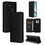 For Realme 14 Pro Lite 5G Cubic Grid Texture Flip Leather Phone Case(Black)