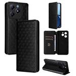 For Realme C63 4G / C61 4G / Narzo N63 4G Cubic Grid Texture Flip Leather Phone Case(Black)
