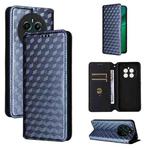 For Realme Narzo 70 Pro 5G / 12+ 5G Cubic Grid Texture Flip Leather Phone Case(Blue)