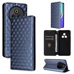 For Realme P3 Pro 5G Cubic Grid Texture Flip Leather Phone Case(Blue)