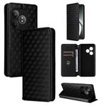 For Realme GT 6 / GT 6T Cubic Grid Texture Flip Leather Phone Case(Black)