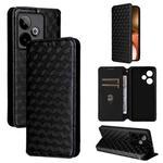 For Realme GT7 5G Cubic Grid Texture Flip Leather Phone Case(Black)