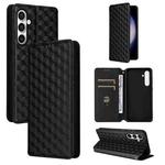 For Samsung Galaxy S23 FE 5G Cubic Grid Texture Flip Leather Phone Case(Black)