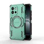 For OnePlus 13T Butterfly Armor MagSafe Magnetic Ring Shockproof Phone Case(Light Green)