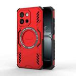 For OnePlus 13T Butterfly Armor MagSafe Magnetic Ring Shockproof Phone Case(Red)