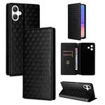 For Samsung Galaxy A06 4G / 5G Cubic Grid Texture Flip Leather Phone Case(Black)
