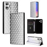 For Samsung Galaxy A06 4G / 5G Cubic Grid Texture Flip Leather Phone Case(Silver)