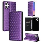 For Samsung Galaxy A06 4G / 5G Cubic Grid Texture Flip Leather Phone Case(Purple)