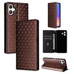 For Samsung Galaxy A06 4G / 5G Cubic Grid Texture Flip Leather Phone Case(Brown)