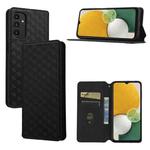 For Samsung Galaxy A14 4G / 5G Cubic Grid Texture Flip Leather Phone Case(Black)