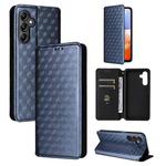For Samsung Galaxy A15 4G / 5G Cubic Grid Texture Flip Leather Phone Case(Blue)