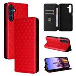 For Samsung Galaxy A16 4G / 5G Cubic Grid Texture Flip Leather Phone Case(Red)
