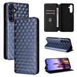 For Samsung Galaxy A16 4G / 5G Cubic Grid Texture Flip Leather Phone Case(Blue)