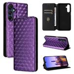 For Samsung Galaxy A16 4G / 5G Cubic Grid Texture Flip Leather Phone Case(Purple)