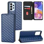 For Samsung Galaxy A23 4G / 5G / F23 / M23 Cubic Grid Texture Flip Leather Phone Case(Blue)