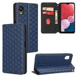 For Samsung Galaxy A23e / A23s Cubic Grid Texture Flip Leather Phone Case(Blue)