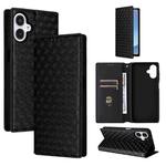 For Samsung Galaxy A25 5G Japan Version / A25e Cubic Grid Texture Flip Leather Phone Case(Black)