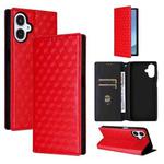 For Samsung Galaxy A25 5G Japan Version / A25e Cubic Grid Texture Flip Leather Phone Case(Red)