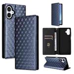 For Samsung Galaxy A25 5G Japan Version / A25e Cubic Grid Texture Flip Leather Phone Case(Blue)