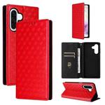 For Samsung Galaxy A26 5G Cubic Grid Texture Flip Leather Phone Case(Red)