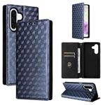 For Samsung Galaxy A26 5G Cubic Grid Texture Flip Leather Phone Case(Blue)