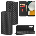 For Samsung Galaxy A34 5G Cubic Grid Texture Flip Leather Phone Case(Black)