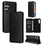 For Samsung Galaxy A35 5G Cubic Grid Texture Flip Leather Phone Case(Black)