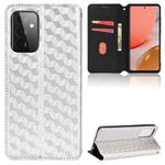 For Samsung Galaxy A52 4G / 5G / A52s 5G Cubic Grid Texture Flip Leather Phone Case(Silver)