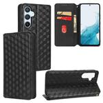 For Samsung Galaxy A54 5G Cubic Grid Texture Flip Leather Phone Case(Black)