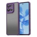 For Motorola Moto G86 5G Fan Dun Series TPU Hybrid PC Frosted Phone Case(Purple)