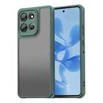 For Motorola Moto G100 Pro 5G Fan Dun Series TPU Hybrid PC Frosted Phone Case(Green)