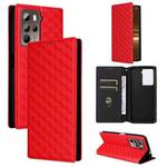 For HTC U23 / U23 Pro Cubic Grid Texture Flip Leather Phone Case(Red)