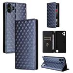 For Nothing CMF Phone 1 Cubic Grid Texture Flip Leather Phone Case(Blue)