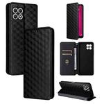 For T-Mobile REVVL 7 5G Cubic Grid Texture Flip Leather Phone Case(Black)