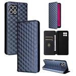 For T-Mobile REVVL 7 5G Cubic Grid Texture Flip Leather Phone Case(Blue)