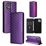 For T-Mobile REVVL 7 5G Cubic Grid Texture Flip Leather Phone Case(Purple)