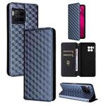 For T-Mobile REVVL 7 Pro 5G Cubic Grid Texture Flip Leather Phone Case(Blue)