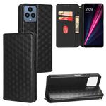 For T-Mobile REVVL 6 5G / REVVL 6x Cubic Grid Texture Flip Leather Phone Case(Black)